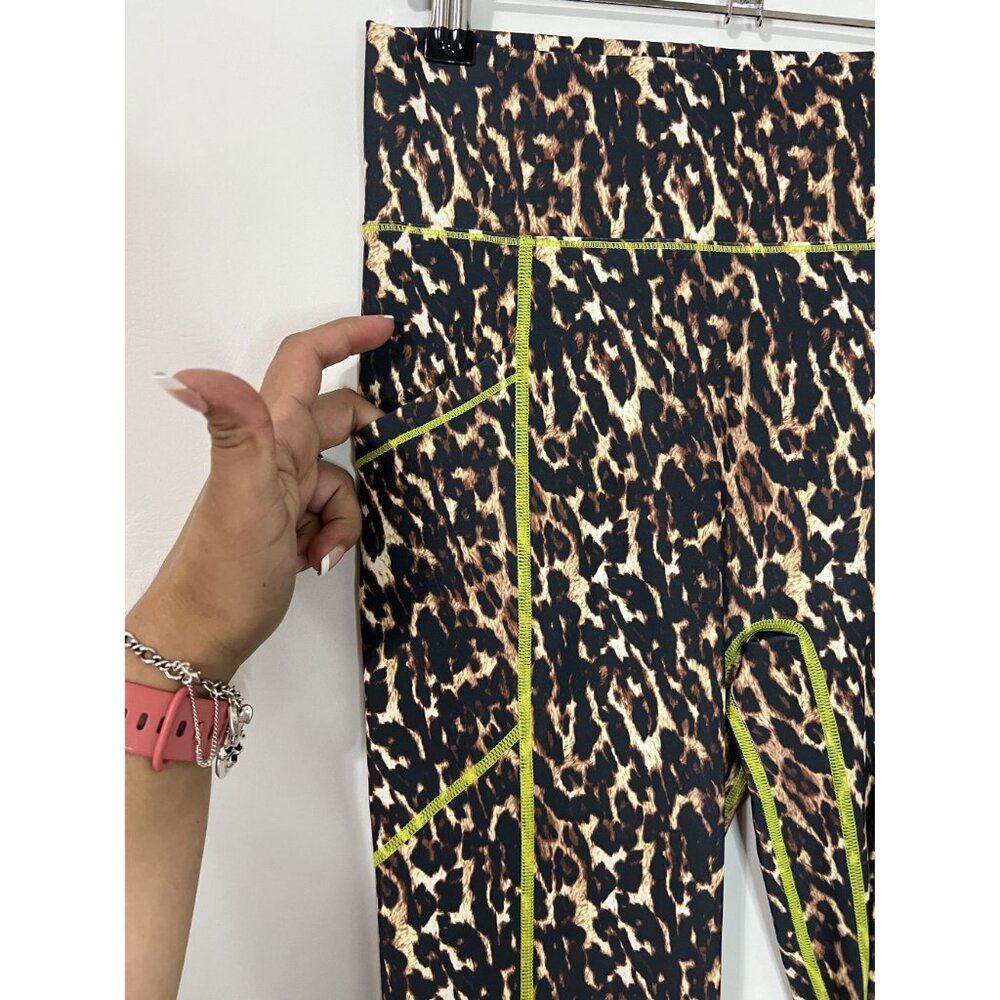 Revolve All Access Lime Green/Leopard Print Front… - image 5